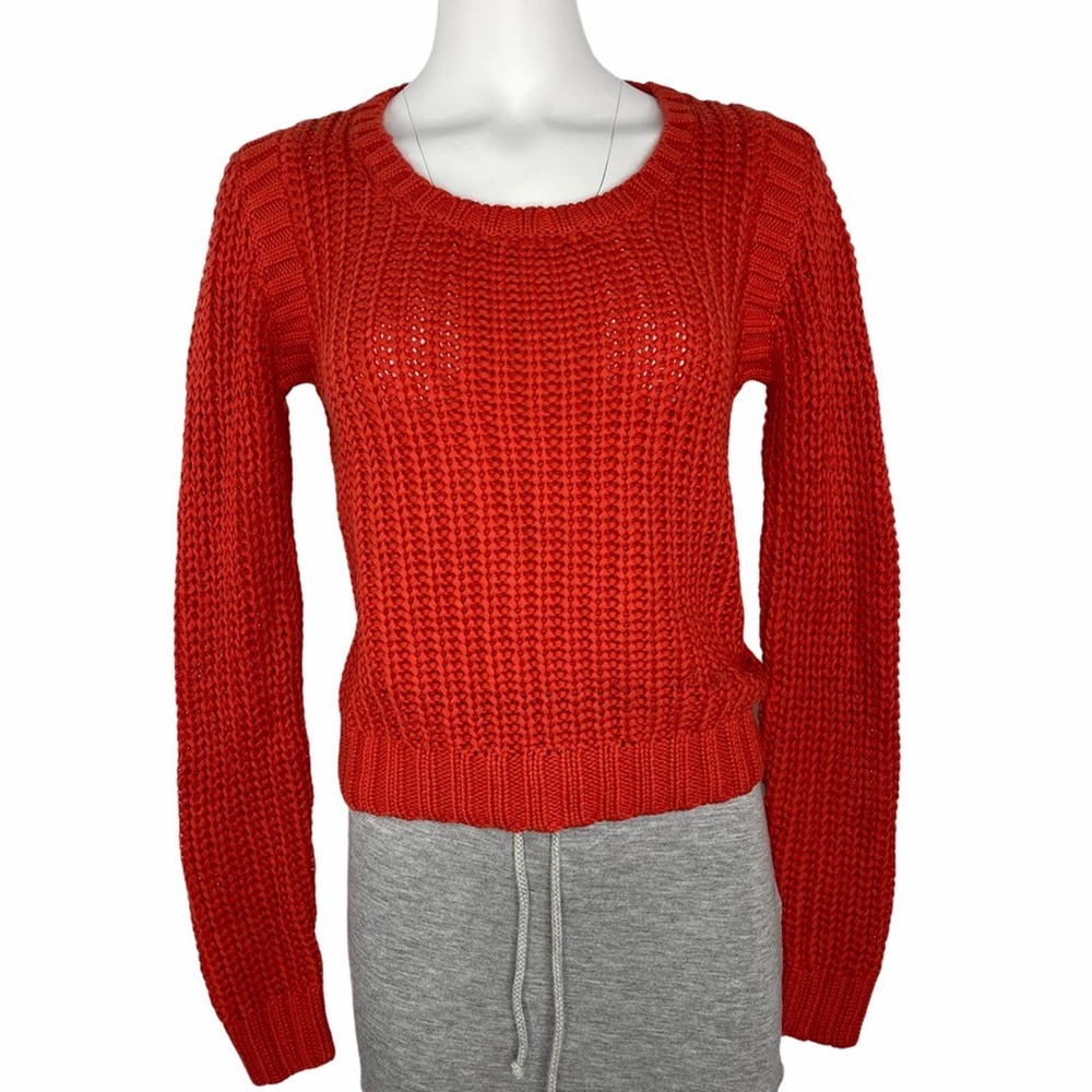 LA Made Knit V-Neck Sweater Red S